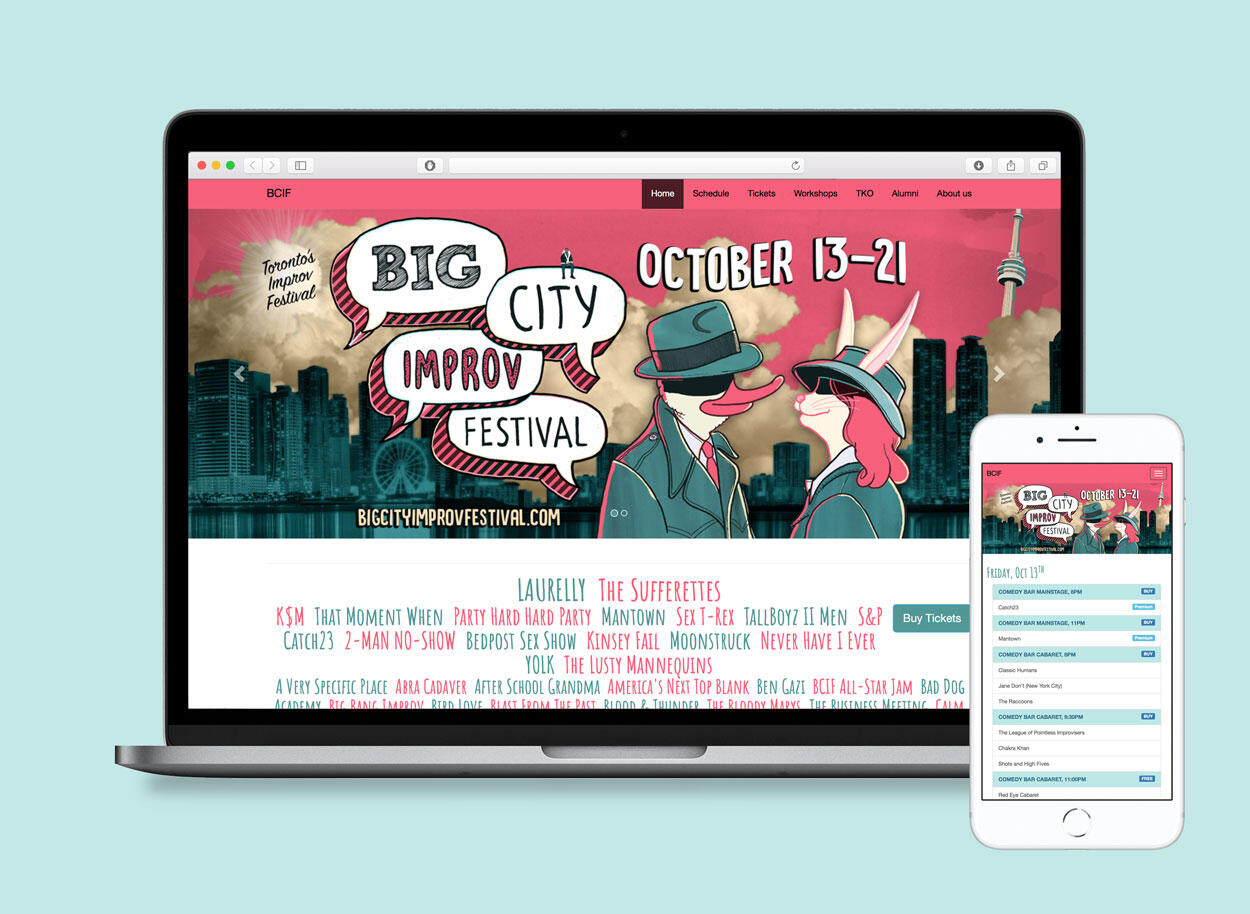 Big City Improv Festival Website